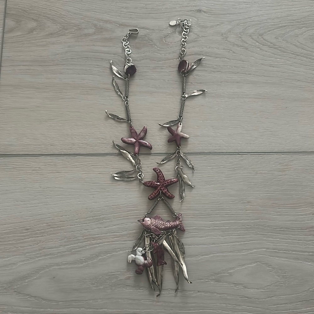 Spondylus Morado | chunky long charm necklace